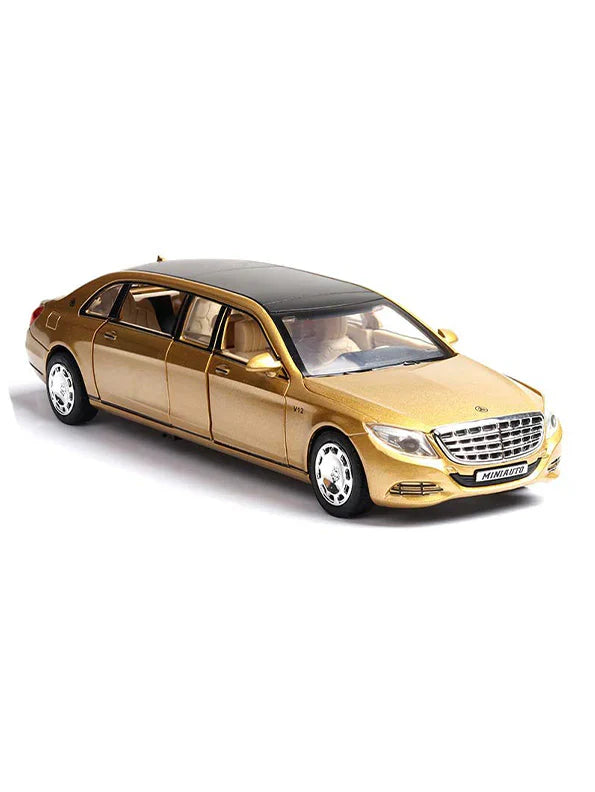 Mercedes Limousine Metal Diecast Model Car - Gold